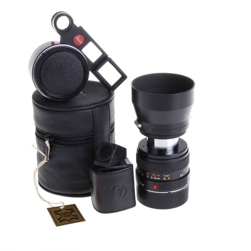 Leica MACRO SET M - Macro-Elmar-M 90mm f/4.0 objectief Zwart + M Angle Finder + M Macro-Adapter