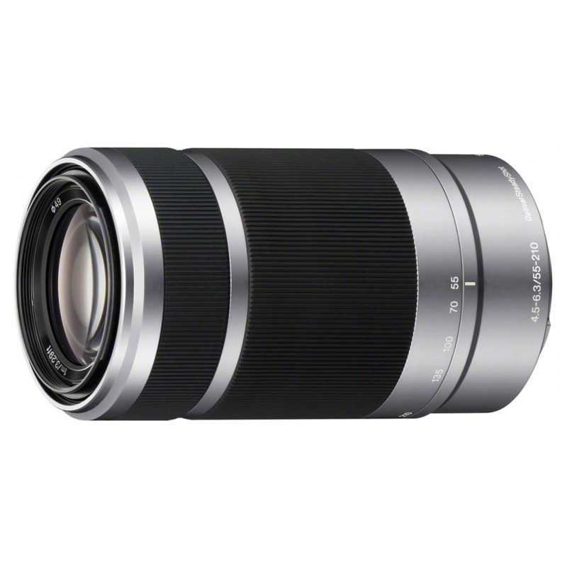 Sony Bravia NEX 55-210mm f/4.5-6.3 OSS Zilver objectief