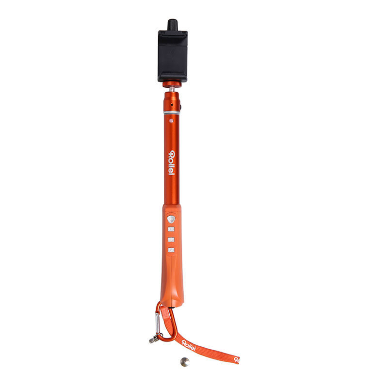 Rollei Selfie Stick Oranje Arm Extension met bluetooth afstandbediening