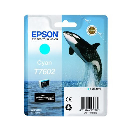 Epson Inktpatroon T7602 - Cyan High Capacity