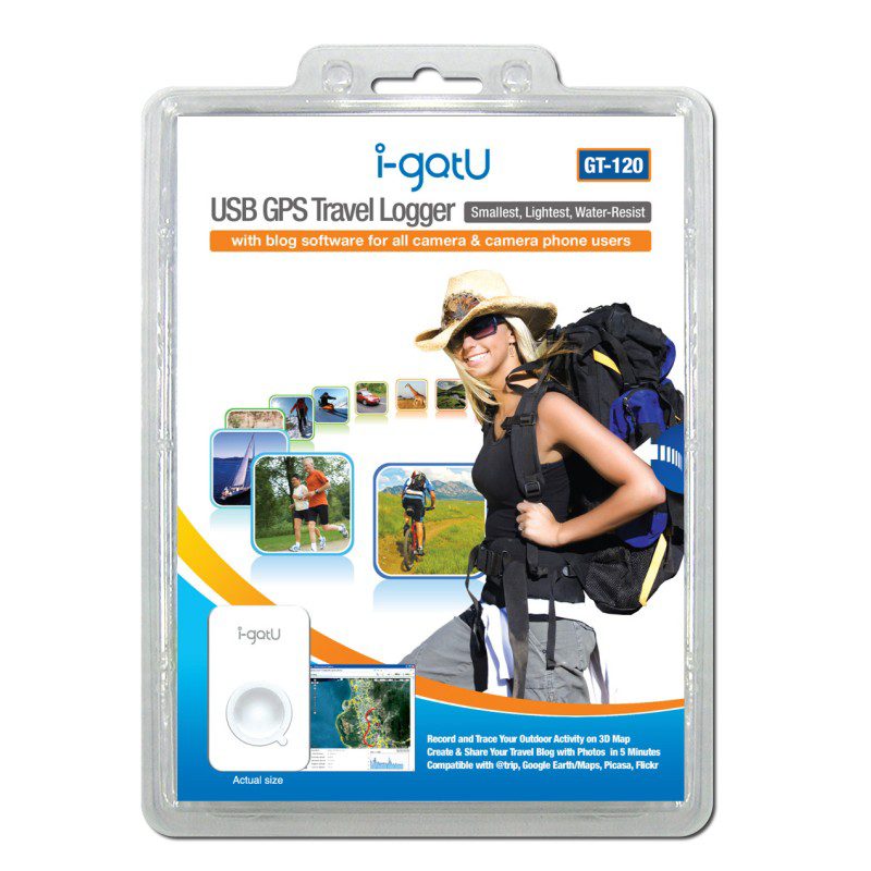 Image of i-got U GT-120 USB GPS receiver travel logger