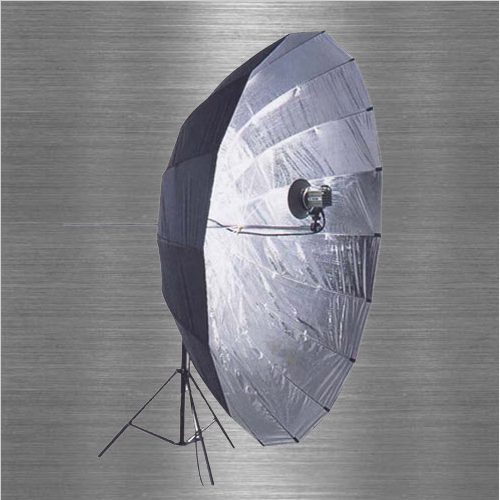 Image of Visico Big Reflector Paraplu AU-130 Zwart / Zilver 220cm (29023)