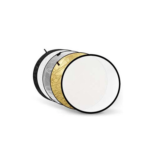 Image of Godox 110cm 5in1 reflectiescherm goud, zilver, wit, zwart en doorschijnend wit