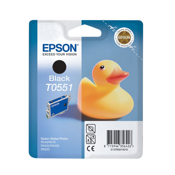 Image of Epson Ink Cartridge T0551 Black 8Ml
