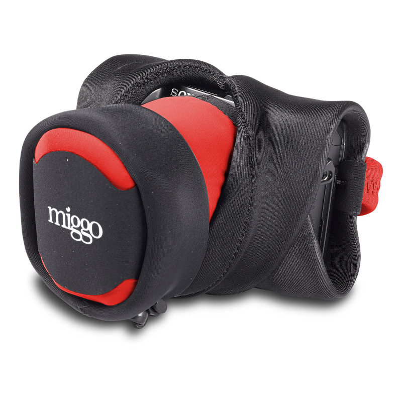 Image of Miggo GW-CSC BR 30 Padded Camera Grip and Wrap for CSC Black/ Red