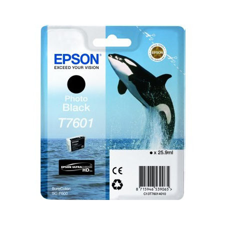 Image of Epson Cartridge Orka T7601 blister (foto zwart)