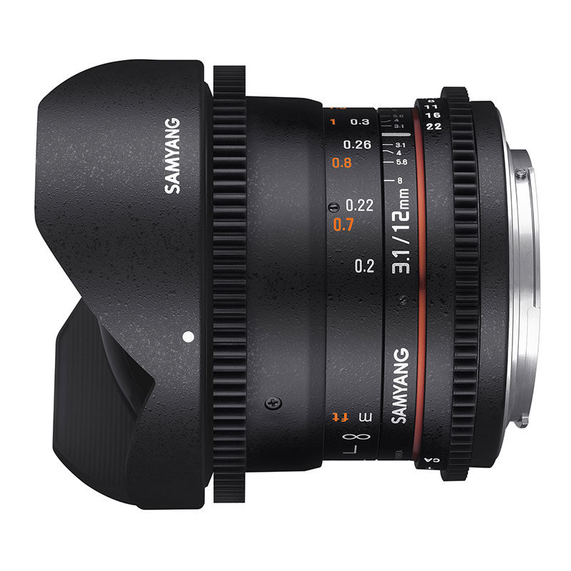 Image of Samyang 12mm T3.1 ED AS NCS VDSLR Fisheye Canon EOS M objectief