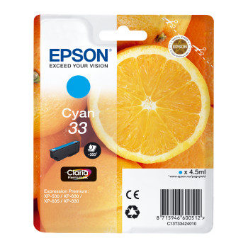 Image of Epson 33 Cartridge Cyaan (C13T33424010)