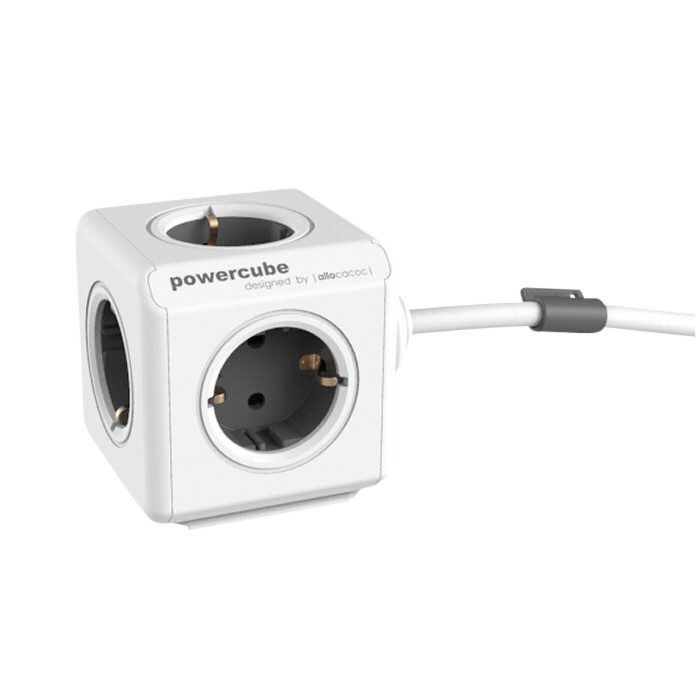 Image of Allocacoc PowerCube Extended Grey 1,5m cable
