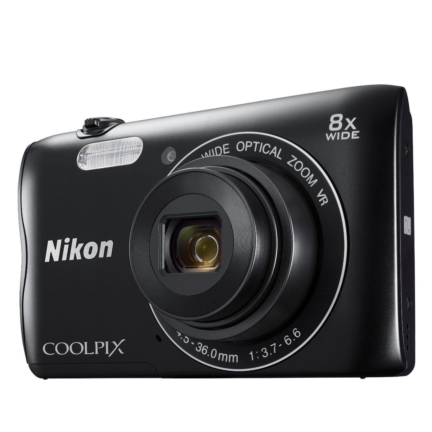 Image of Nikon Coolpix A-300 Digitale camera 20.1 Mpix Zwart WiFi, Bluetooth