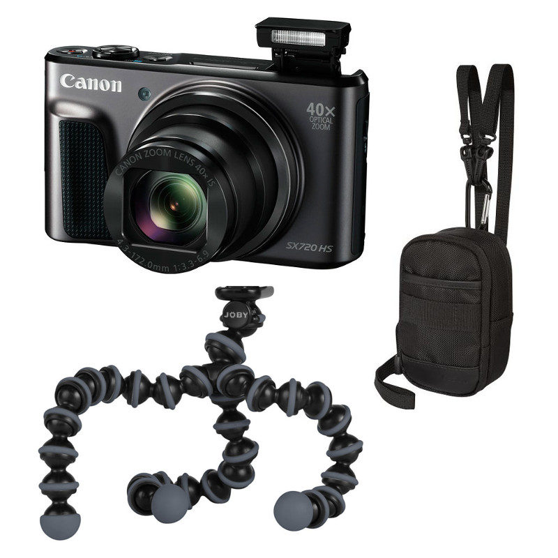 Image of Canon PowerShot SX720 HS compact camera Zwart Travel Kit