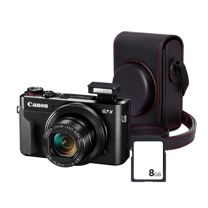 Image of Canon G7 X Mark II Premium Kit (Leather Case + 16GB SD Card)