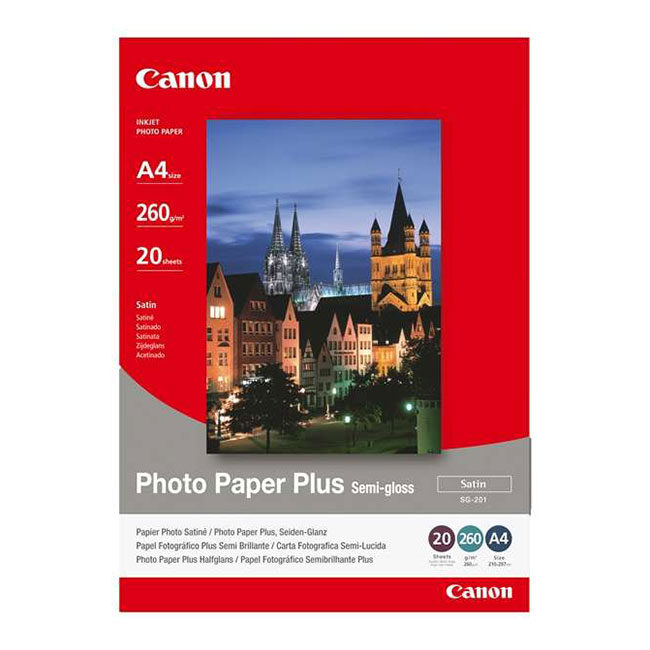 Image of Canon Foto Papier SG-201 Semi-Gloss (Satin) 20 sheets A4