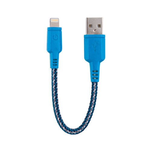 Image of EnerGea Nylotough Lightning USB-kabel 16cm Blauw