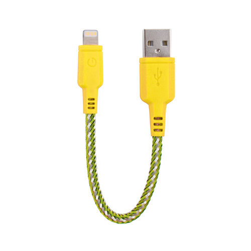 Image of EnerGea Nylotough Lightning USB-kabel 16cm Geel