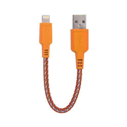 Image of EnerGea Nylotough Lightning USB-kabel 16cm Oranje