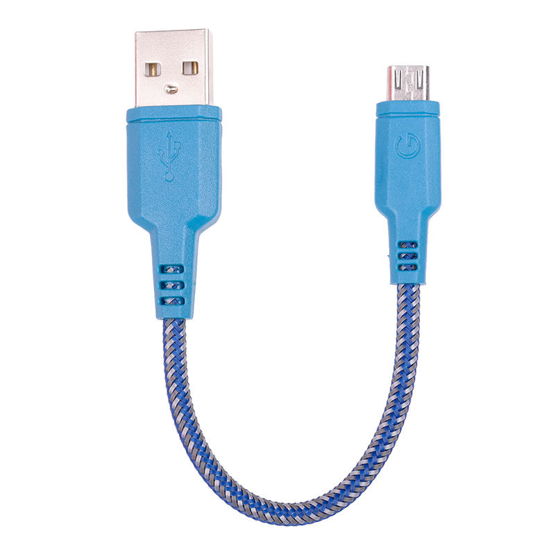 Image of EnerGea Nylotough USB-A naar Micro USB-kabel 16cm Blauw