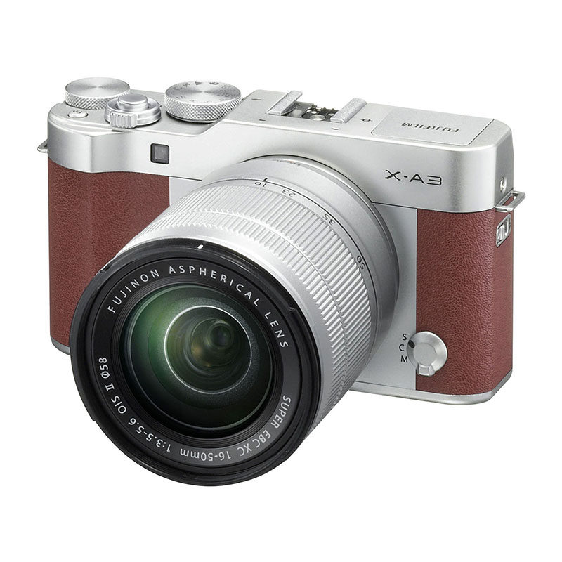 Image of Fujifilm X-A3 bruin + 16-50mm OIS II zilver