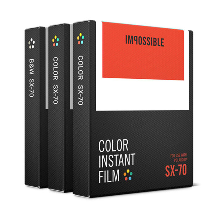 Image of 1x3 Impossible film voor SX-70 (2x color, 1x b&w)