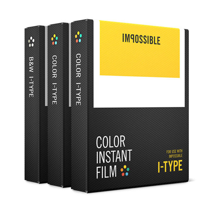 Image of 1x3 Impossible I-type film (2x color, 1x b&w)
