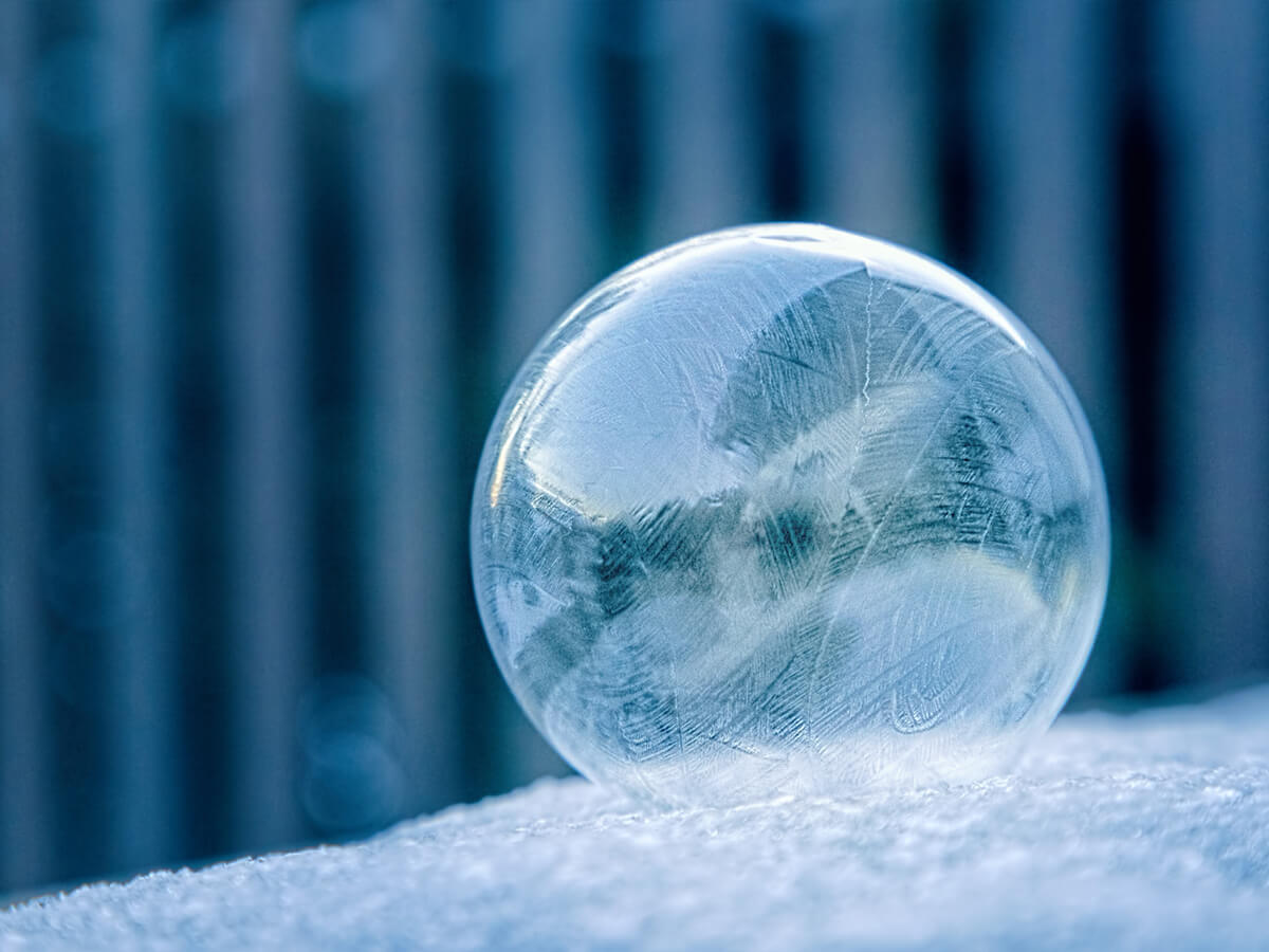 Bevroren zeepbellen fotograferen - 4