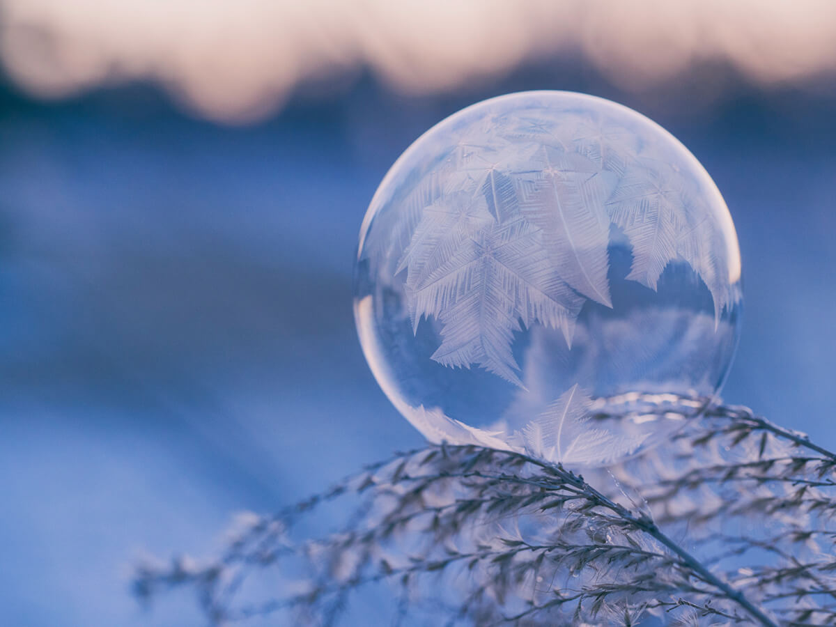 Bevroren zeepbellen fotograferen - 2