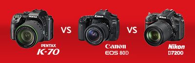 Pentax K-70 vs Canon 80D en Nikon D7200 - 2